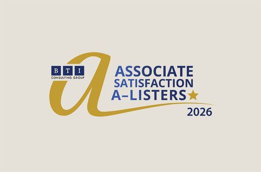 Hinshaw Recognized as a 2026 <em>BTI Associate Satisfaction A-Lister</em> Firm