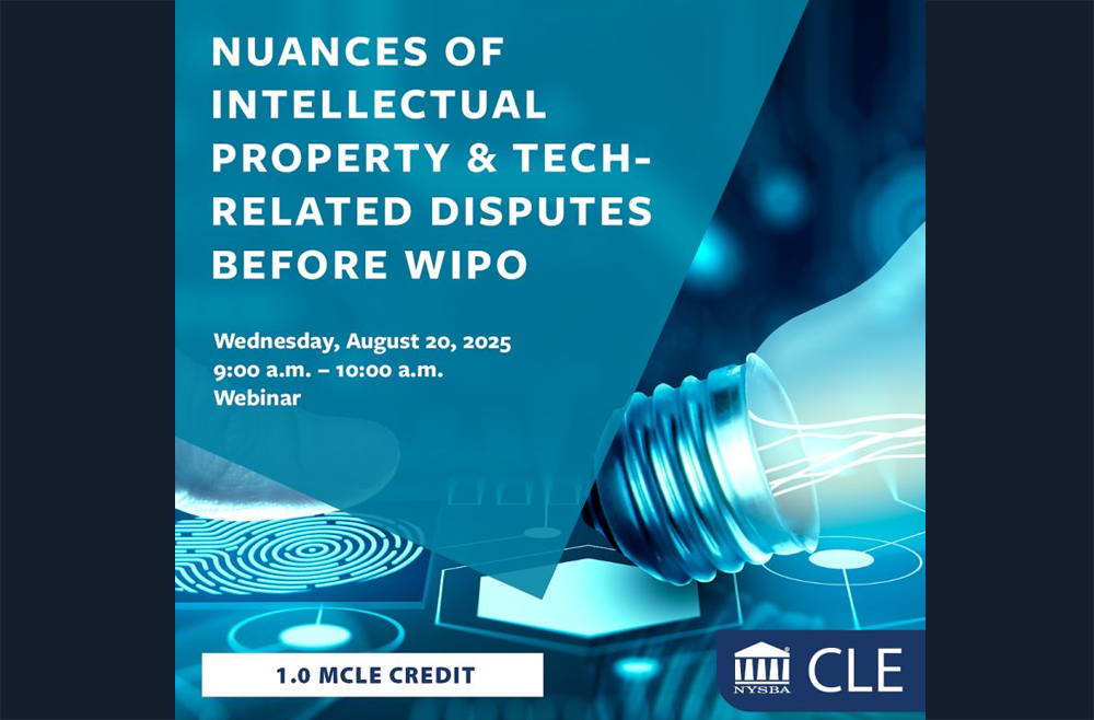 Mohamed F. Sweify Speaks on a NYSBA CLE Panel on IP and Tech-Related Disputes at WIPO