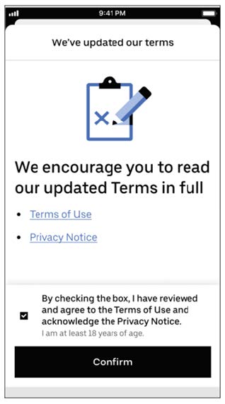 Screenshot 2 of Uber Terms of Use